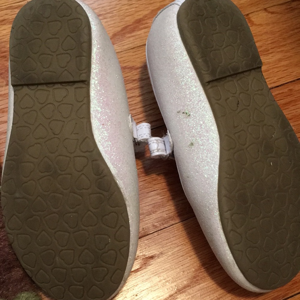 Toddler Girls white Sparkle Shoes - Picture 4 of 5